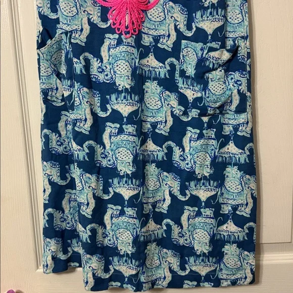 Lilly Pulitzer Blue and Pink Elephant Print Dress - Picture 6 of 10